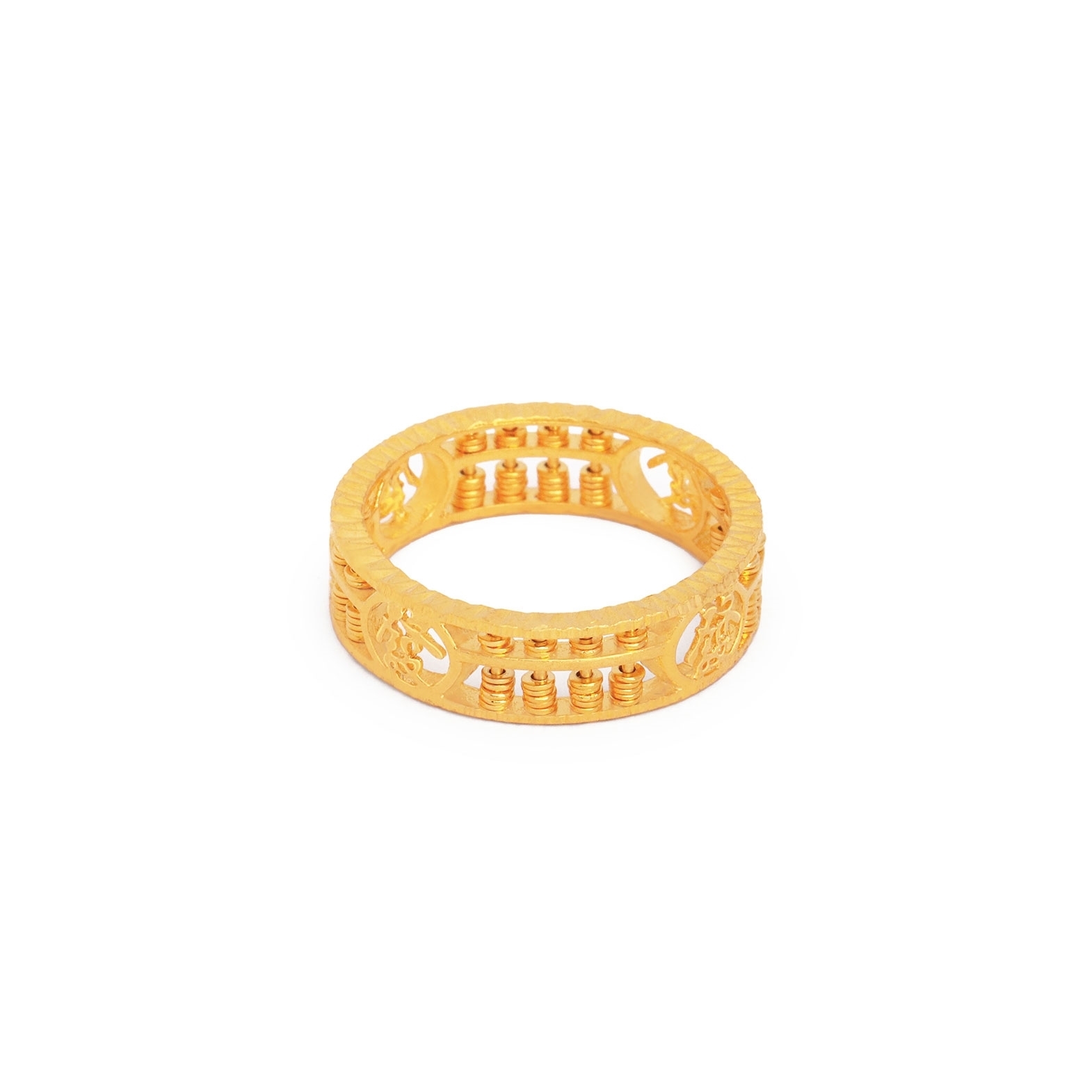 916 Gold Prosperity Abacus Ring-AB0009 – Chiang Heng