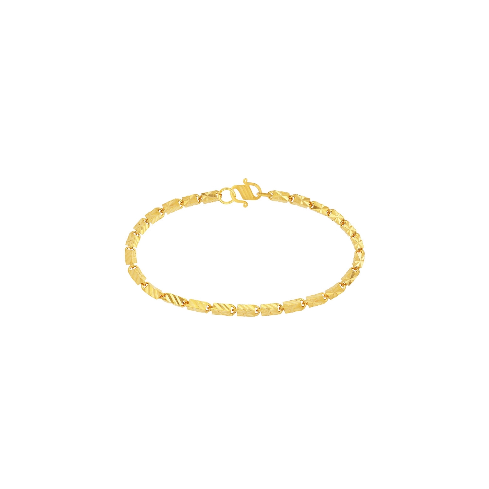 9ct yellow open rectangle link bracelet yellow Elements Gold  La Redoute