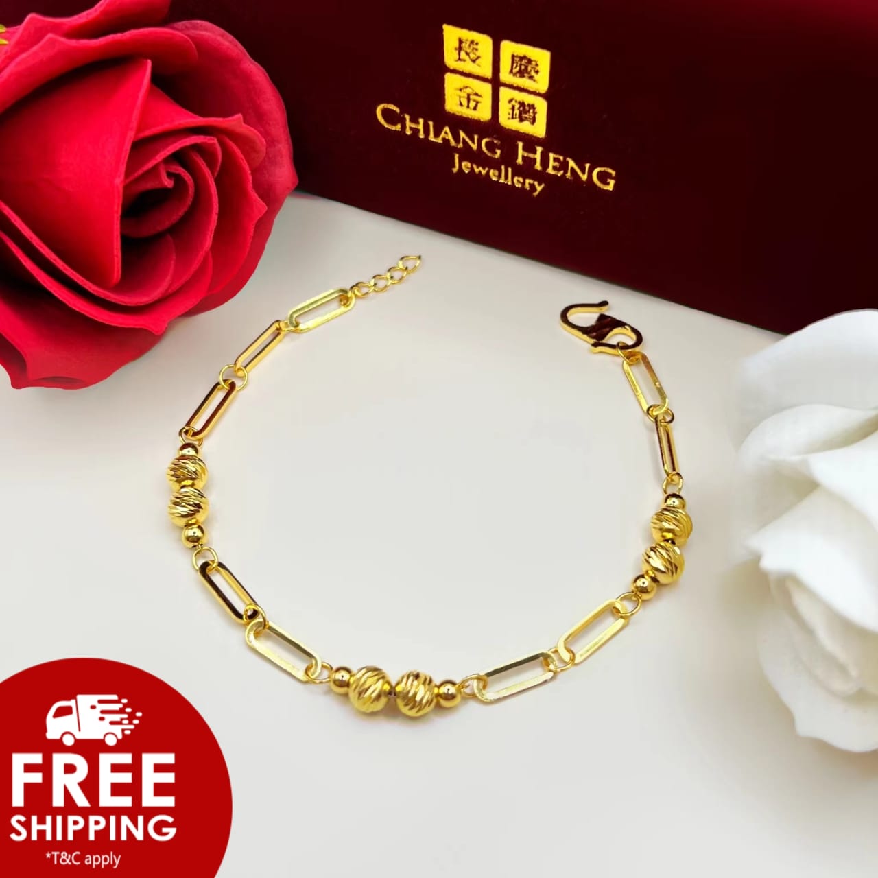 Buy HABIB HABIB Oro Italia Persephone Gold Bracelet, 916 Gold 2024 Online |  ZALORA Singapore