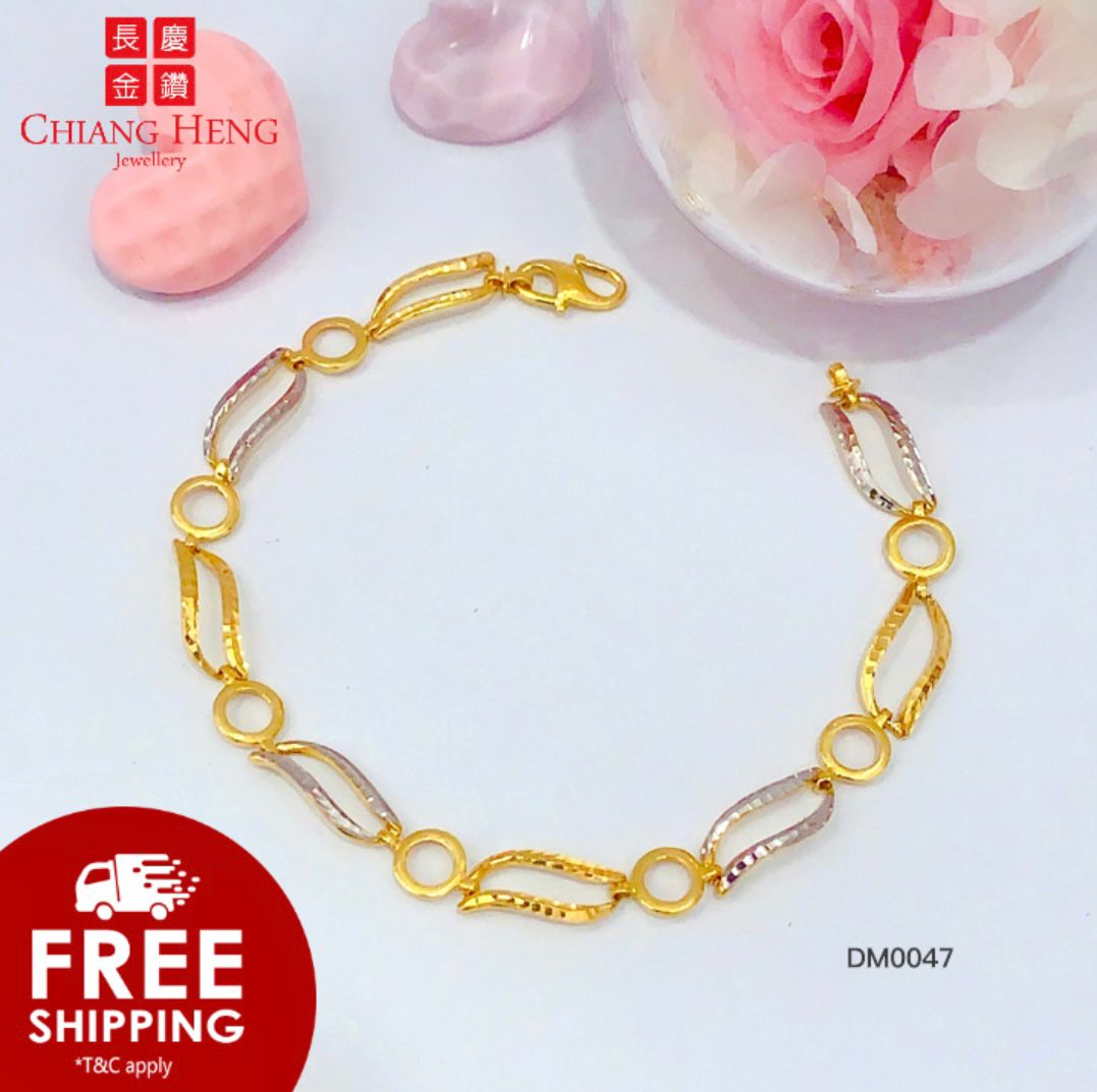 22K Gold & CZ Link Bracelet For Men (35gm) – Virani Jewelers