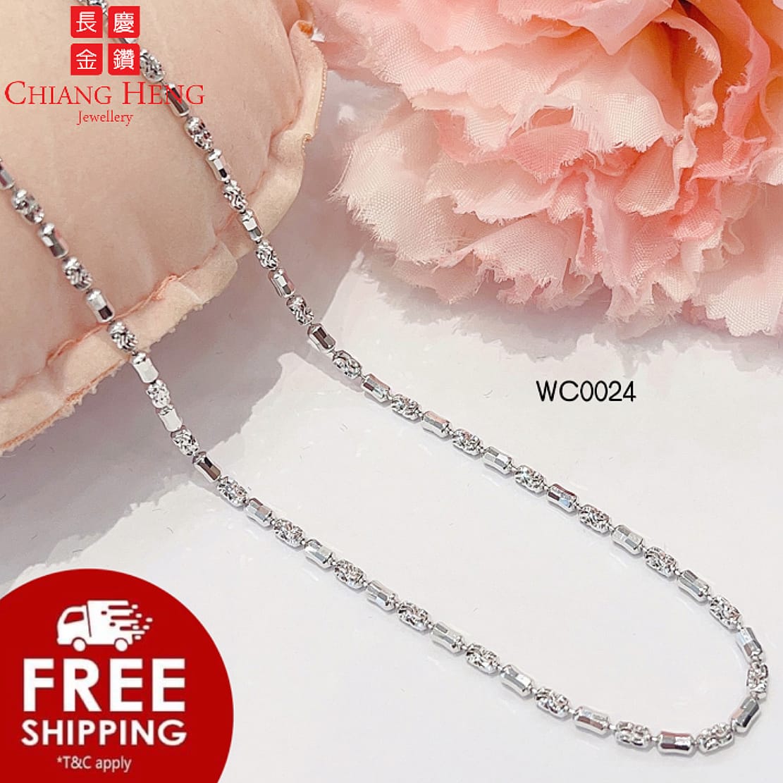 750 white gold necklace